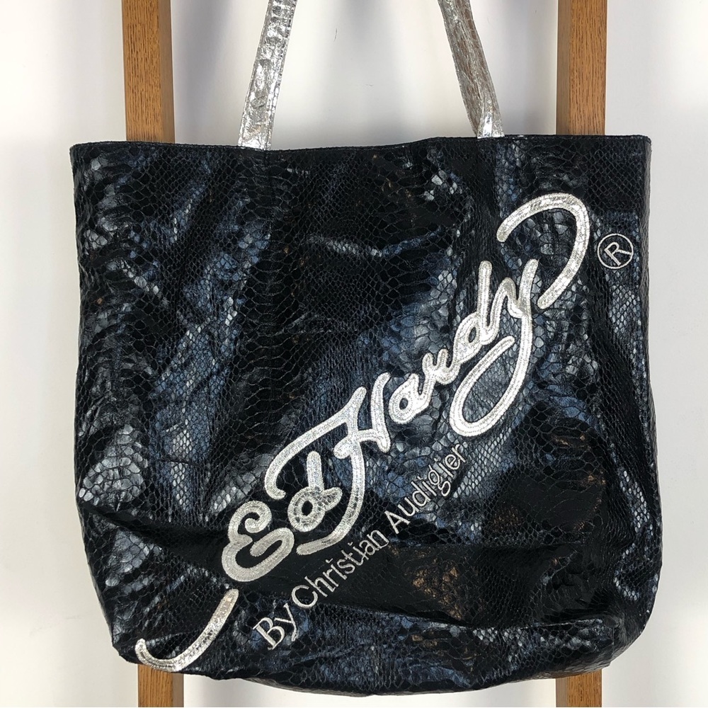 Vintage Ed Hardy Black Skull Y2K Tote Bag - Picture 4 of 8